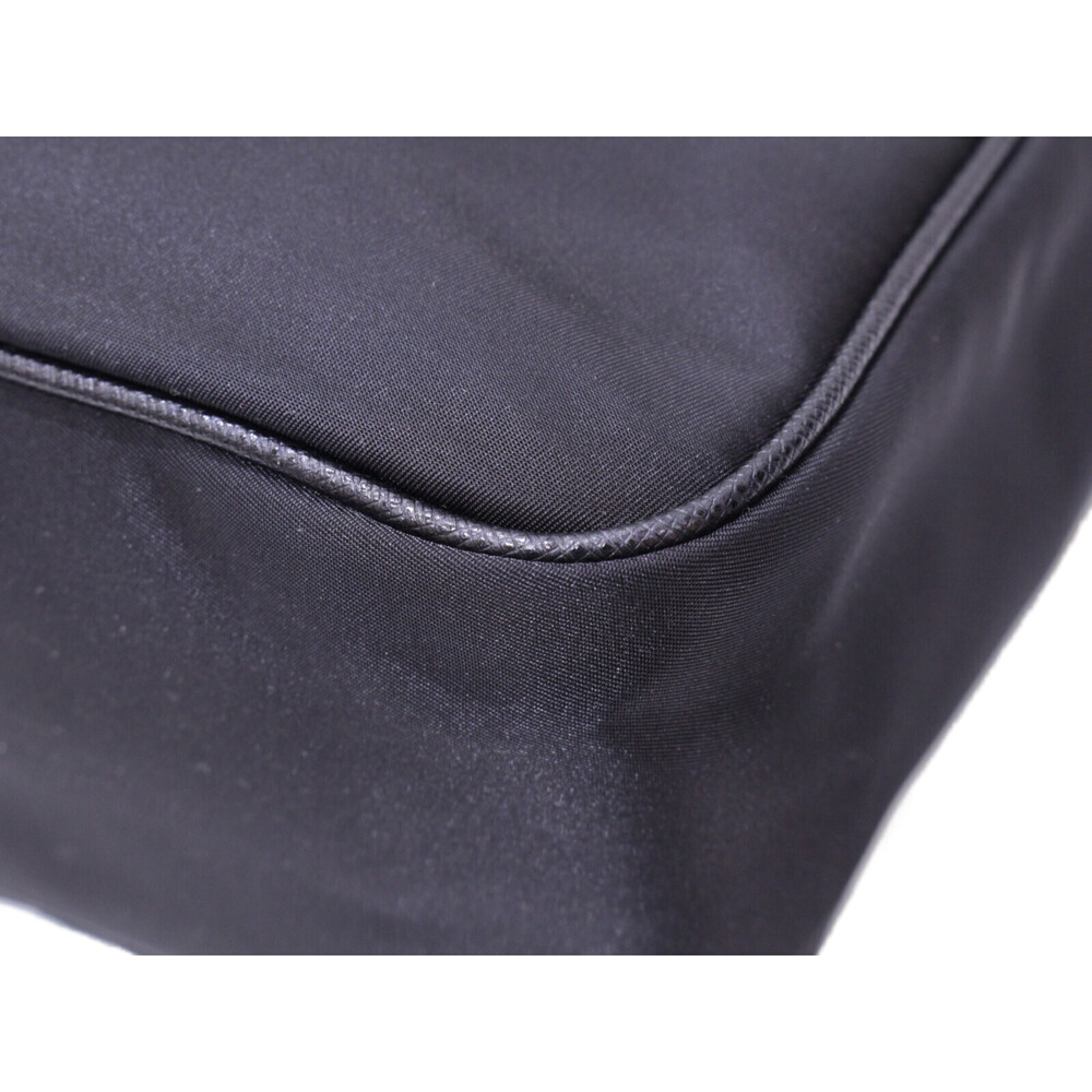 PRADA Tote Bag Leather Black Handbag Shoulder Strap - Picture 6 of 7